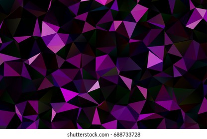 Dark Purple vector polygonal background. A completely new color illustration in a vague style. A completely new design for your business.