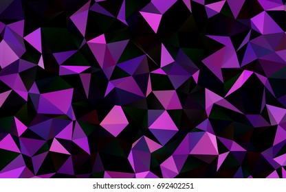 Dark Purple vector polygonal background. Shining illustration, which consist of triangles. A new texture for your design.
