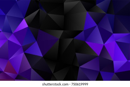 Dark Purple vector polygonal background. A completely new color illustration in a vague style. Brand-new design for your business.