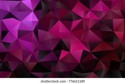 Dark Purple vector polygonal background. Glitter abstract illustration with an elegant design. The elegant pattern can be used as part of a brand book.
