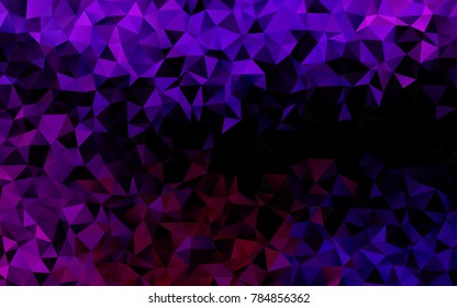 Dark Purple vector polygonal background. Geometric illustration in Origami style with gradient.  A completely new template for your business design.