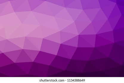 Dark Purple vector polygonal polygonal. Brand new colored illustration in blurry style with gradient. The polygonal design can be used for your web site.