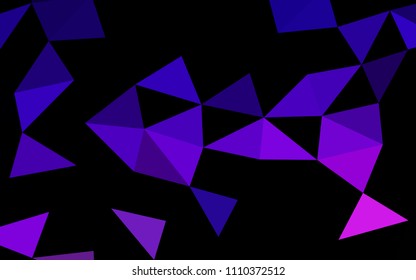 Dark Purple vector polygonal polygonal. Colorful abstract illustration with gradient. A completely new design for your business.