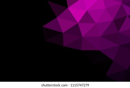 Dark Purple vector polygonal polygonal. A completely new color illustration in a vague style. The elegant pattern can be used as part of a brand book.