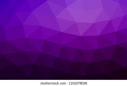 Dark Purple vector polygonal polygonal. Creative geometric illustration in Origami style with gradient. Brand new style for your business design.