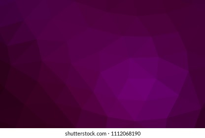 Dark Purple vector polygonal polygonal. Glitter abstract illustration with an elegant design. A new texture for your design.