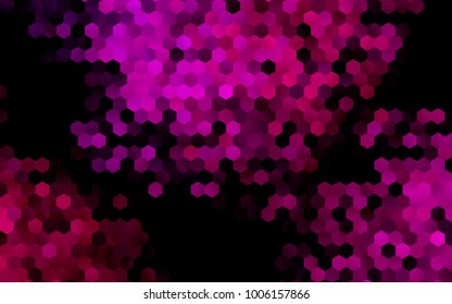 Dark Purple vector polygonal illustration, which consist of hexagons. Hexagonal design for your business. Creative geometric background in Origami style with gradient