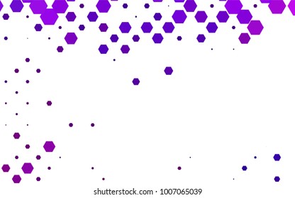Dark Purple vector polygonal illustration, which consist of hexagons. Hexagonal design for your business. Creative geometric background in Origami style with gradient