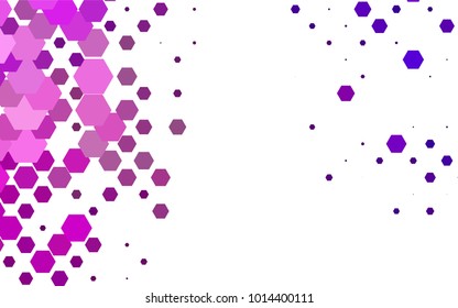 Dark Purple vector polygonal illustration, which consist of hexagons. Hexagonal design for your business. Creative geometric background in Origami style with gradient