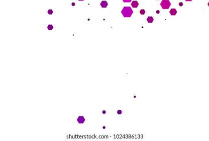 Dark Purple vector polygonal illustration, which consist of hexagons. Hexagonal pattern for your business design. Geometric background in Origami style with gradient. 