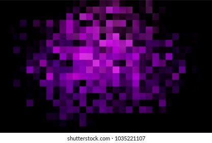 Dark Purple vector polygonal illustration consisting of rectangles. Rectangular design for your business. Creative geometric background in origami style with gradient.