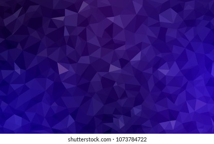 Dark Purple vector polygonal illustration, which consist of triangles. Triangular pattern for your business design. Geometric background in Origami style with gradient. 