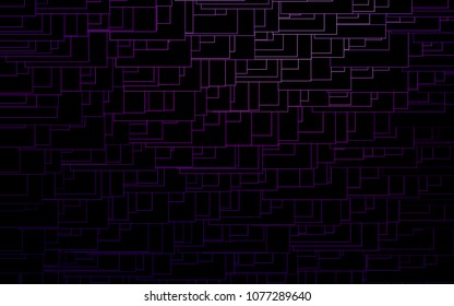 Dark Purple vector polygonal illustration consisting of rectangles. Rectangular design for your business. Creative geometric background in origami style with gradient.