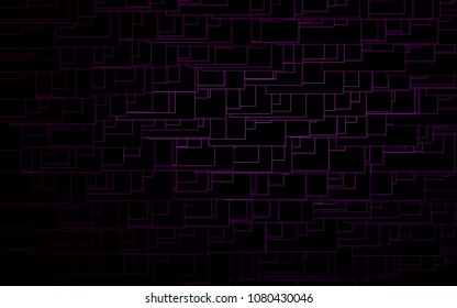 Dark Purple vector polygonal illustration consisting of rectangles. Rectangular design for your business. Creative geometric background in origami style with gradient.