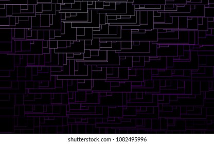 Dark Purple vector polygonal illustration consisting of rectangles. Rectangular design for your business. Creative geometric background in origami style with gradient.