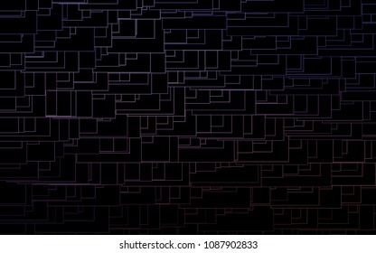 Dark Purple vector polygonal illustration consisting of rectangles. Rectangular design for your business. Creative geometric background in origami style with gradient.