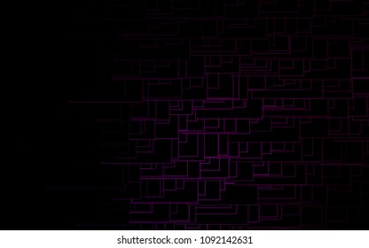 Dark Purple vector polygonal illustration consisting of rectangles. Rectangular design for your business. Creative geometric background in origami style with gradient.