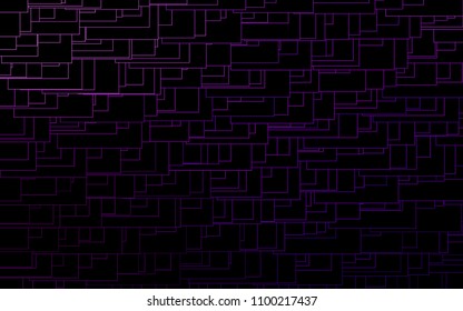 Dark Purple vector polygonal illustration consisting of rectangles. Rectangular design for your business. Creative geometric background in origami style with gradient.