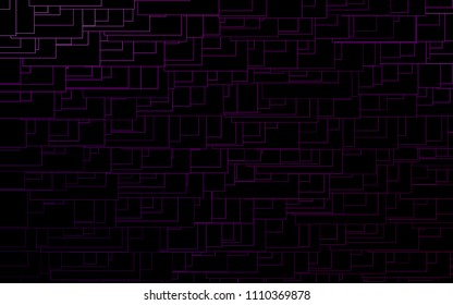 Dark Purple vector polygonal illustration, which consist of rectangles. Rectangular pattern for your business design. Geometric background in Origami style with gradient. 