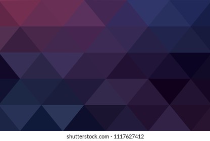 Dark Purple vector polygonal illustration, which consist of triangles. Triangular pattern for your business design. Geometric background in Origami style with gradient. 