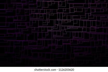 Dark Purple vector polygonal illustration consisting of rectangles. Rectangular design for your business. Creative geometric background in origami style with gradient.