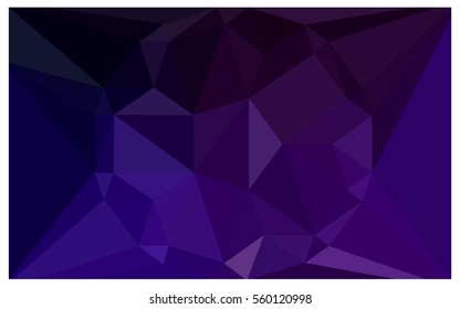 Dark Purple vector polygonal illustration, which consist of triangles with a gemstone in center. Triangular design of a huge diamond for your business. Creative geometric background of gems.