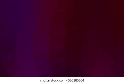 Dark Purple vector polygonal illustration, which consist of triangles. Triangular pattern for your business design. Geometric background in Origami style with gradient. 