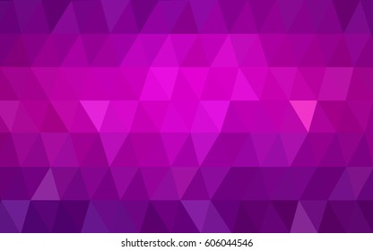 Dark Purple vector polygonal illustration, which consist of triangles. Triangular design for your business. Creative geometric background in Origami style with gradient