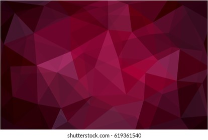 Dark Purple vector polygonal illustration, which consist of triangles. Triangular design for your business. Creative geometric background in Origami style with gradient