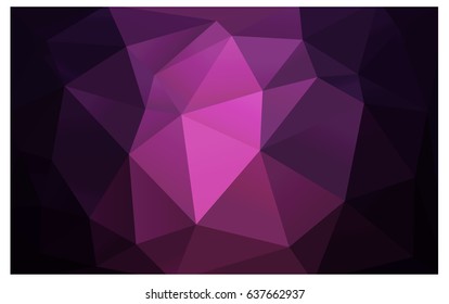 Dark Purple vector polygonal illustration, which consist of triangles. Triangular design for your business. Creative geometric background in Origami style with gradient