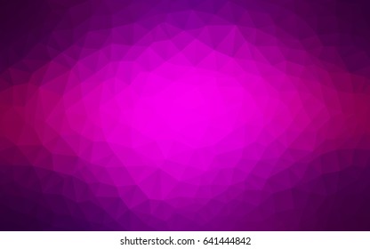 Dark Purple vector polygonal illustration, which consist of triangles. Triangular pattern for your business design. Geometric background in Origami style with gradient. 
