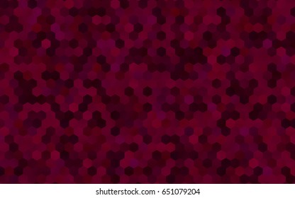 Dark Purple vector polygonal illustration, which consist of hexagons. Hexagonal design for your business. Creative geometric background in Origami style with gradient