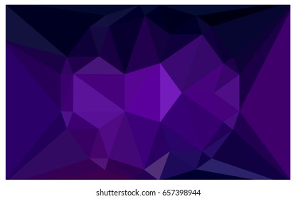 Dark Purple vector polygonal illustration, which consist of triangles with a gemstone in center. Triangular design of a huge diamond for your business. Creative geometric background of gems.