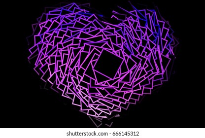 Dark Purple vector polygonal illustration, which consist of rectangles. Rectangular pattern for your business design. Geometric background in Origami style with gradient. 