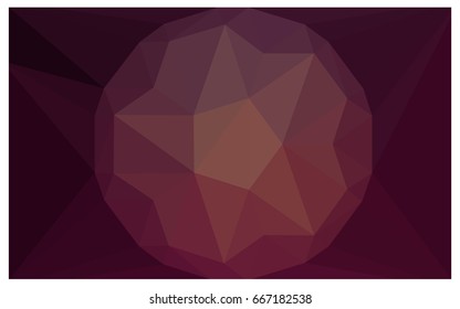 Dark Purple vector polygonal illustration, which consist of triangles with a gemstone in center. Triangular design of a huge diamond for your business. Creative geometric background of gems.