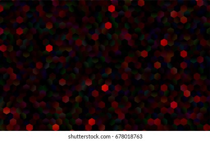 Dark Purple vector polygonal illustration, which consist of hexagons. Hexagonal design for your business. Creative geometric background in Origami style with gradient