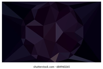 Dark Purple vector polygonal illustration, which consist of triangles with a gemstone in center. Triangular design of a huge diamond for your business. Creative geometric background of gems.