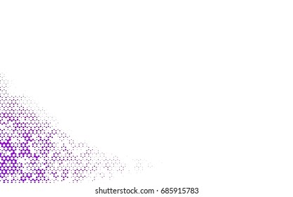 Dark Purple vector polygonal illustration, which consist of hexagons. Hexagonal pattern for your business design. Geometric background in Origami style with gradient. 