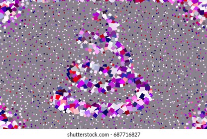 Dark Purple vector polygonal illustration consisting of rectangles. Rectangular design for your business. Creative geometric background in origami style with gradient.