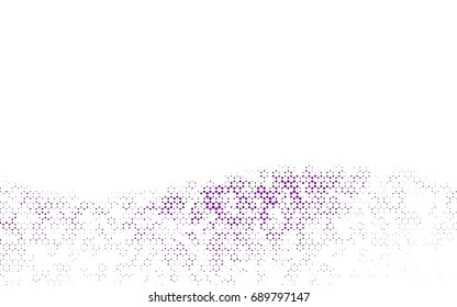 Dark Purple vector polygonal illustration, which consist of hexagons. Hexagonal design for your business. Creative geometric background in Origami style with gradient