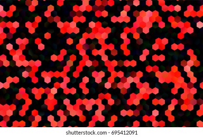 Dark Purple vector polygonal illustration, which consist of hexagons. Hexagonal design for your business. Creative geometric background in Origami style with gradient