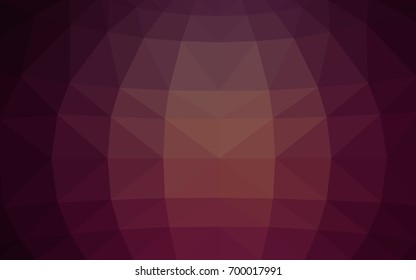 Dark Purple vector polygonal illustration, which consist of triangles. Triangular design for your business. Creative geometric background in Origami style with gradient