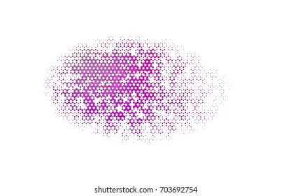 Dark Purple vector polygonal illustration, which consist of hexagons. Hexagonal pattern for your business design. Geometric background in Origami style with gradient. 