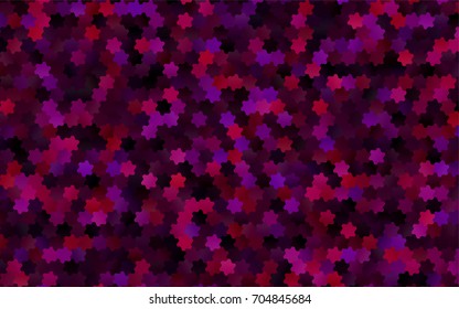 Dark Purple vector polygonal illustration, which consist of hexagons. Hexagonal pattern for your business design. Geometric background in Origami style with gradient. 