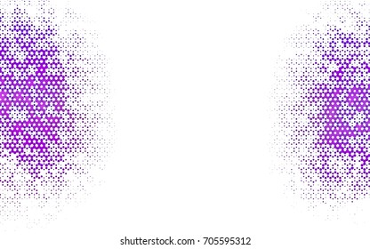 Dark Purple vector polygonal illustration, which consist of hexagons. Hexagonal pattern for your business design. Geometric background in Origami style with gradient. 
