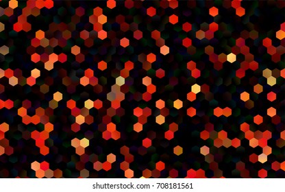 Dark Purple vector polygonal illustration, which consist of hexagons. Hexagonal design for your business. Creative geometric background in Origami style with gradient