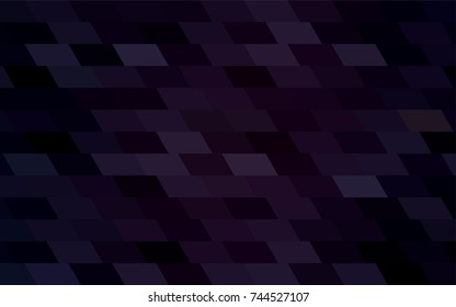 Dark Purple vector polygonal illustration, which consist of rectangles. Rectangular pattern for your business design. Geometric background in Origami style with gradient. 