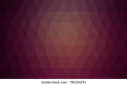 Dark Purple vector polygonal illustration, which consist of triangles. Triangular design for your business. Creative geometric background in Origami style with gradient