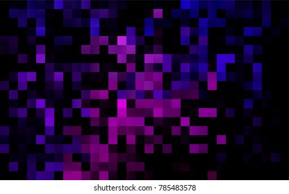 Dark Purple vector polygonal illustration, which consist of rectangles. Rectangular pattern for your business design. Geometric background in Origami style with gradient. 