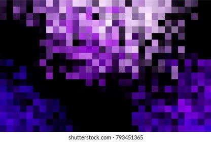 Dark Purple vector polygonal illustration, which consist of rectangles. Rectangular pattern for your business design. Geometric background in Origami style with gradient. 